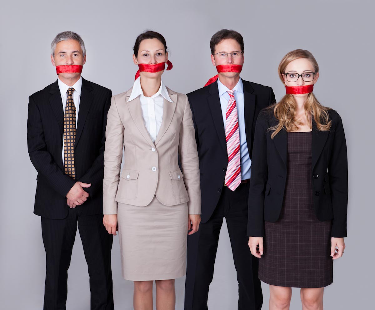 Business-People-Censored-Mouth-Scarf-Gagged